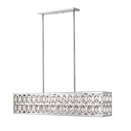 Z-Lite Dealey 7 Light Chandelier, Chrome & Clear 6010-42CH